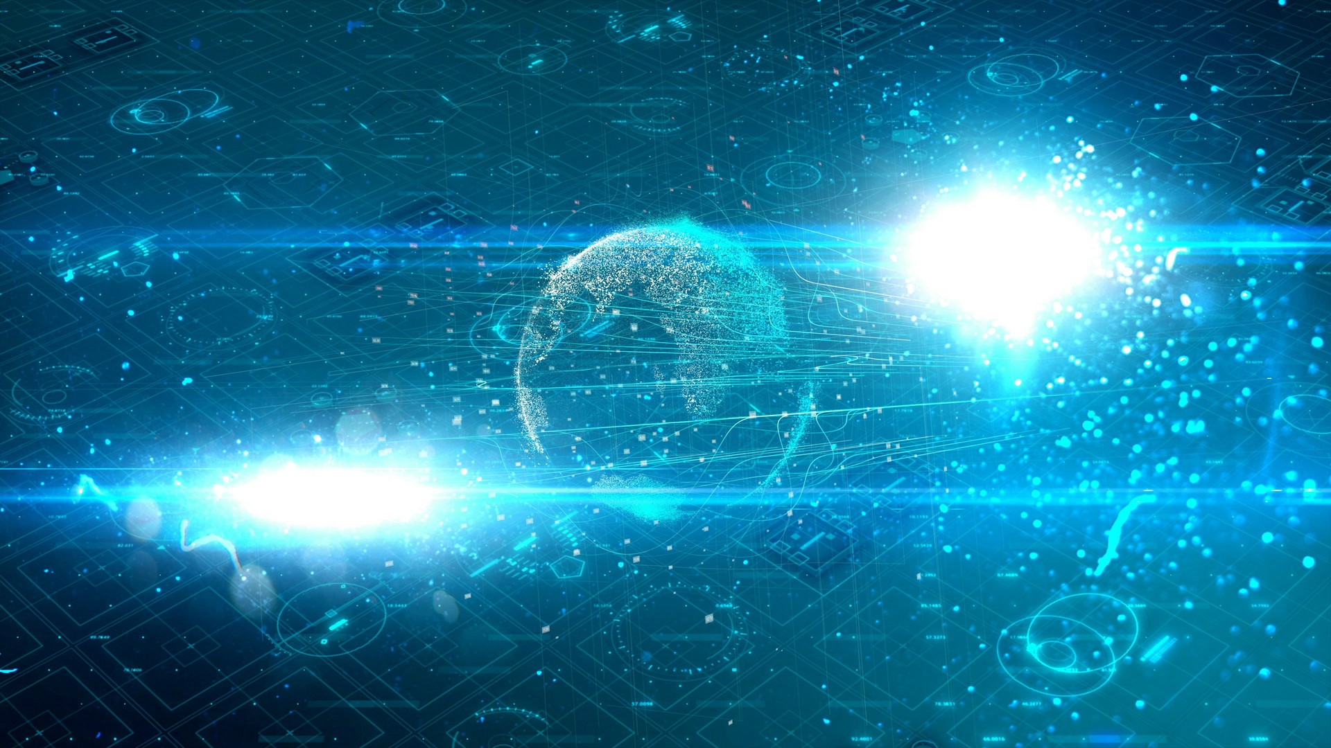 Fundo de movimento de espaço cibernético digital abstrato