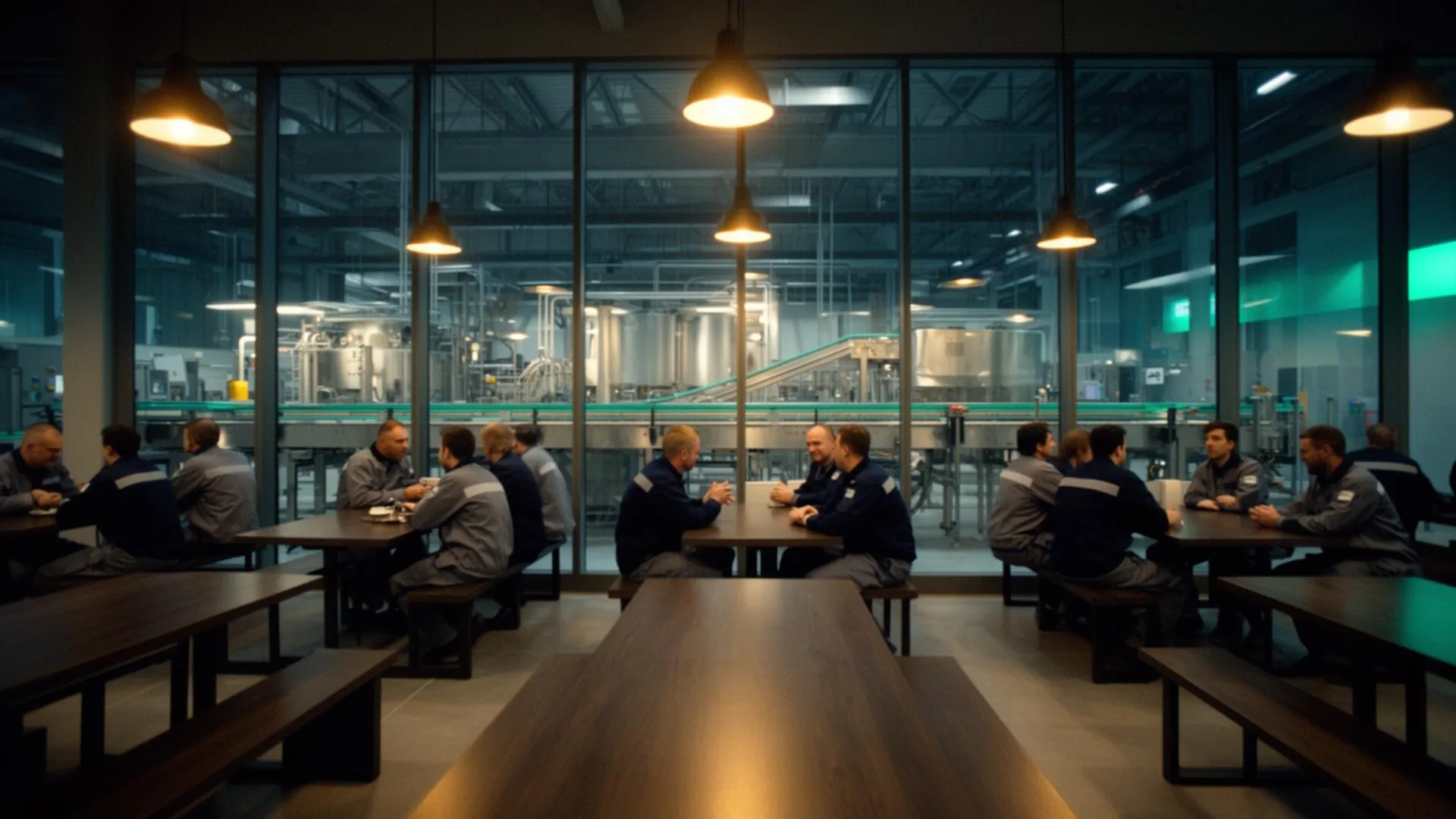 Centro corporativo industrial — contexto de operação de RH e people ops